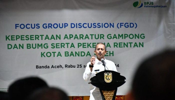 Pj Wali Kota Harapkan Seluruh Aparatur Gampong di Banda Aceh Terlindungi Program BPJS Ketenagakerjaan