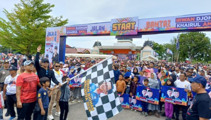 20 Ribu Peserta Ramaikan Jalan Santai Bersama Teuku Irwan Djohan dan Khairul Amal