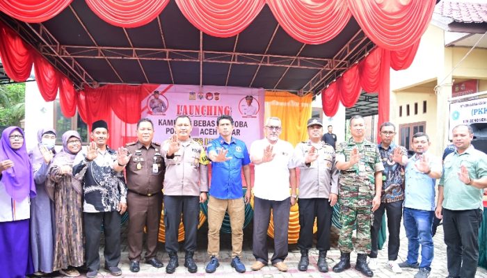 Wakili Pj Bupati, Kaban Kesbangpol Aceh Besar Hadiri Launching Kampong Bebas Narkoba di Lam Raya
