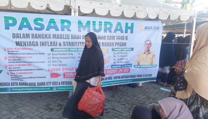 Warga Serbu Pasar Murah di Ie Masen Kayee Adang, Jadwal Berikutnya di Emperom