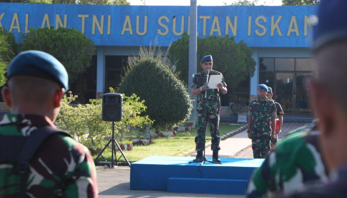 Danlanud SIM Sampaikan Risalah Presiden Jokowi dan Panglima TNI Terkait Pembangunan IKN kepada Personel