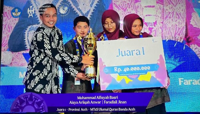 Santri MTs Dayah MUQ Pagar Air Raih Juara 1 LCCM Nasional 2024