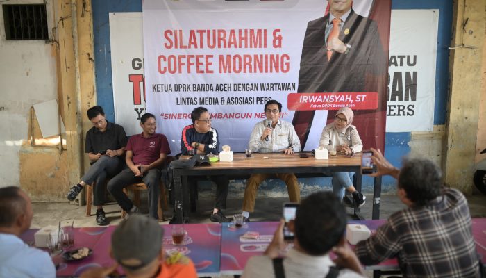 Ketua DPRK Banda Aceh Silaturahmi dan Coffee Morning dengan Awak Media