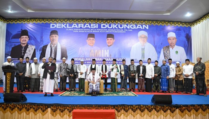 Ulama dan Pimpinan Dayah Se-Kota Banda Aceh Komit Menangkan Pasangan AMIN