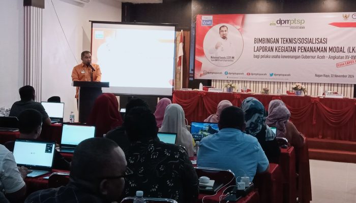 DPMPTSP Aceh Adakan Bimtek dan Sosialisasi LKPM, Iswanto: Tak Sampaikan LKPM Bisa Dicabut Izin Usaha