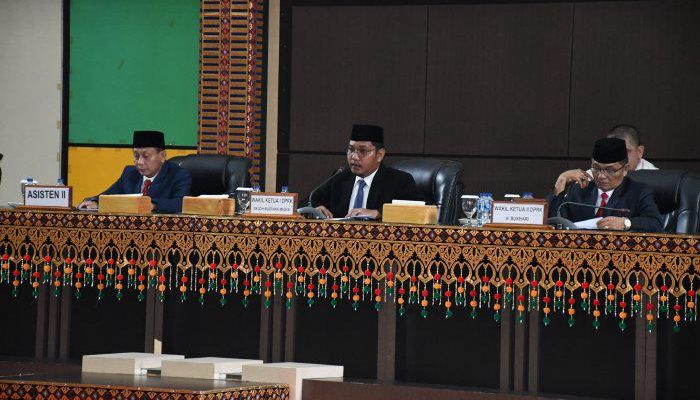 Pj Bupati Agara Hadiri Paripurna LPPD 2023, KUA PPAS dan RPJPK 2024