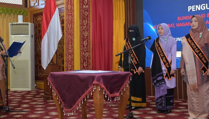 Bunda PAUD Aceh Kukuhkan Bunda PAUD dan Ketua Forikan, Dorong Pencegahan Stunting Melalui Konsumsi Ikan