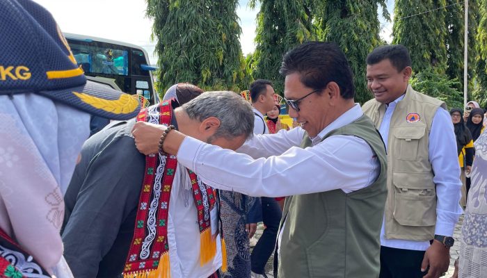 Kalaksa BPBD Aceh Besar Sambut Tim UNESCO di Lhoknga