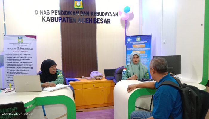 Pangkas Jarak dan Waktu, Berikut Layanan Counter Disdikbud Aceh Besar di MPP Lambaro