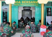 Sambut Hari Juang TNI AD 2024, Puluhan Prajurit Kodim 0101/KBA Gelar Doa Bersama