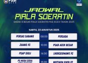 Hari Ini, Delapan Tim Piala Soeratin U-17 Zona Aceh Jalani Laga Hidup-Mati