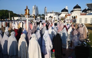 Ribuan Masyarakat Melaksanakan Shalat Idul Fitri 1447 H di Mesjid Baiturrahman Banda Aceh