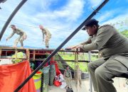 Satpol PP dan WH Aceh Besar Bongkar Kanopi Menjulur ke Jalan di Lambaro