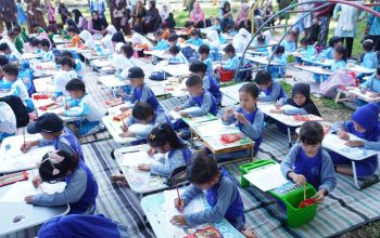 Ratusan Pelajar Ikuti Gampong Seni Edukatif di Kota Jantho