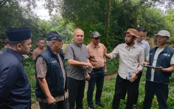 Plt Direktur PDAM Tirta Mountala Bersama Banleg DPRK Tinjau Lokasi Pembangunan WTP Seulimuem