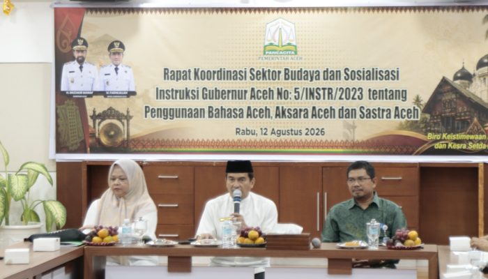 Pemerintah Aceh Gelar Rakor Budaya, Ajak Masyarakat Tingkatkan Penggunaan Bahasa dan Aksara Aceh
