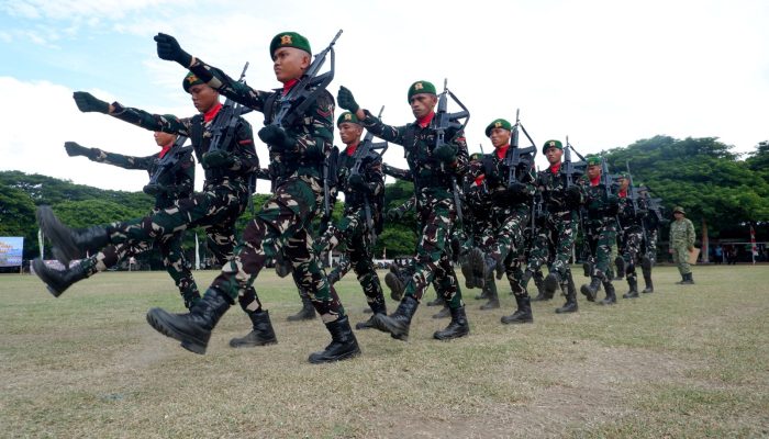 Hari Pertama Lomba PBB HUT ke-81 TNI, Prajurit dan Pelajar Tampilkan Kekompakan